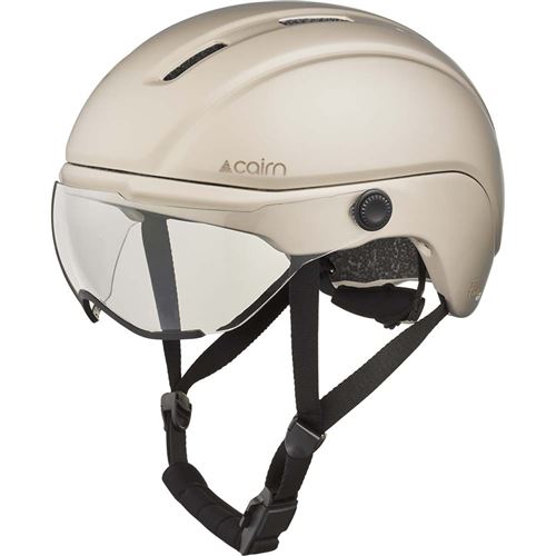 Casque vélo avec visière Cairn Fuse Crème Mat Metallic Taille L