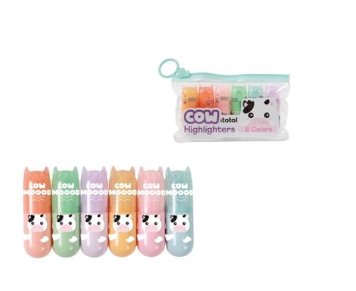 Étui de 6 Mini surligneurs Itotal Vaches