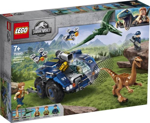 Lego- L'Évasion Du Gallimimus Et Du Ptéranodon Jurassic World Jeux De Construction, 75940, Multicolore
