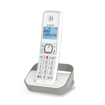 Téléphone fixe sans fil Alcatel Classic F860 Blanc Gris