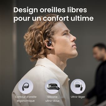 Ecouteurs sans fil Bluetooth Shokz OpenFit Noir