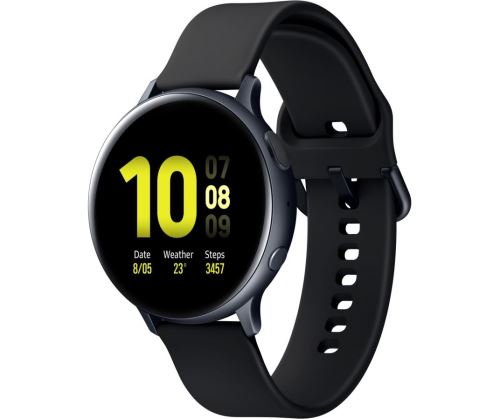 Montre connectée Samsung Galaxy Watch Active2 44 mm Boîtier Aluminium Bracelet en silicone Noir Carbone
