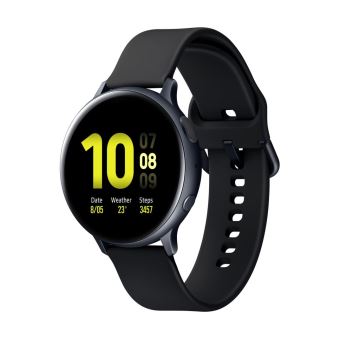 Montre connectée Samsung Galaxy Watch Active2 44 mm Boîtier Aluminium Bracelet en silicone Noir Carbone