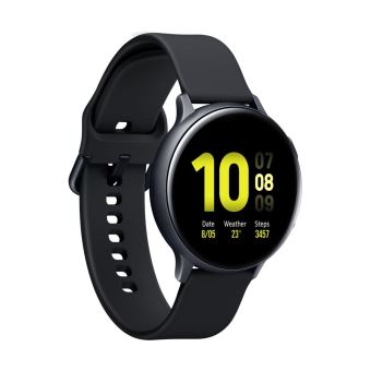 Montre Connectee Samsung Galaxy Watch Active2 44 Mm Boitier Aluminium Bracelet En Silicone Noir Carbone Montre Connectee Achat Prix Fnac