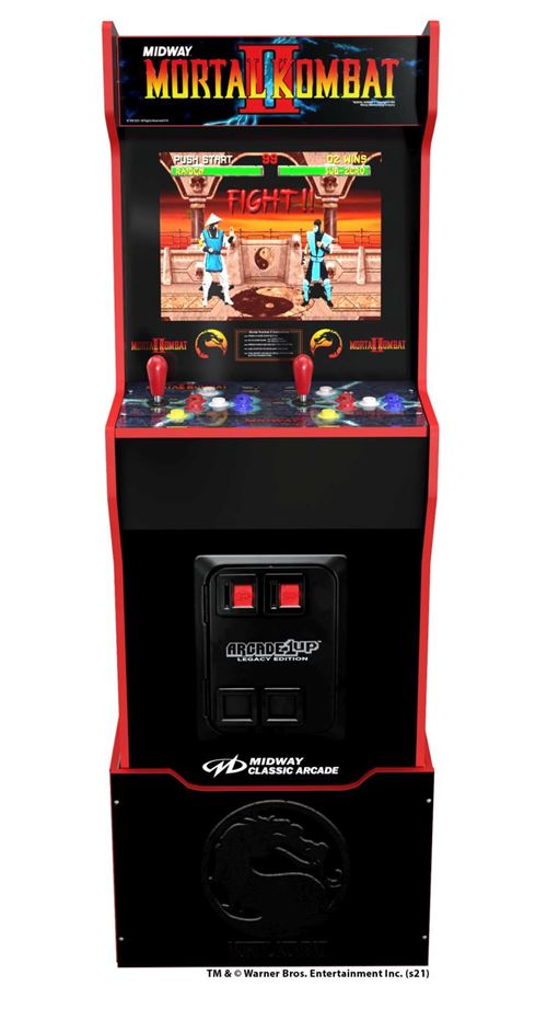 Borne d’arcade de 12 jeux Evolution Edition Midway Legacy avec rehausseur Mortal Kombat