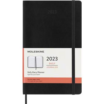 Agenda scolaire Moleskine 2022 2023 Journalier grand format Souple Noir