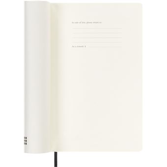 Agenda scolaire Moleskine 2022 2023 Journalier grand format Souple Noir