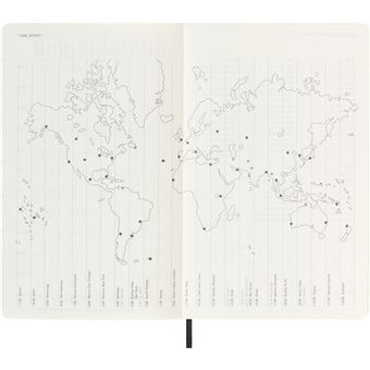 Agenda scolaire Moleskine 2022 2023 Journalier grand format Souple Noir