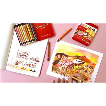 Crayons cires Caran d'Ache Boîte de 10 Pastels Neocolor® II Tons chauds Édition Limitée Beya Rebaï