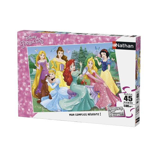 Puzzle 45 pièces : Rencontre avec les princesses Disney Ravensburger Nathan - vue 2