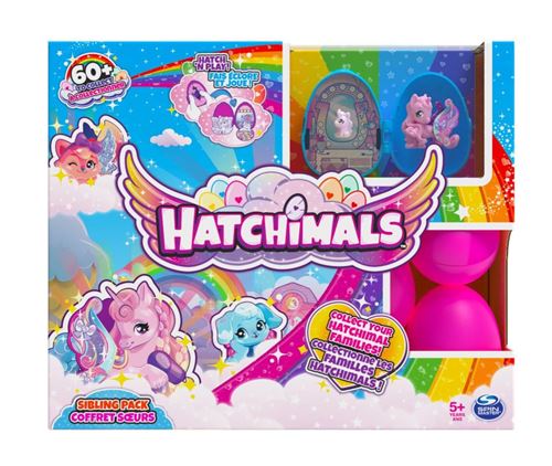 Pack de 2 Hatchimals Famille un ado et un bébé Modèle aléatoire