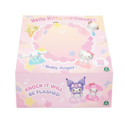 Figurine avec base lumineuse Hello Kitty Série Baby Angel 4 cm Modèle aléatoire