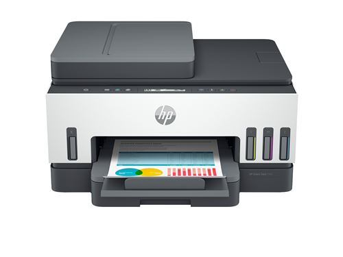 Imprimante multifonction Tout-en-un HP Smart Tank 7305 Blanc et gris