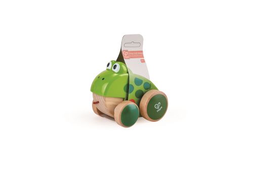 Jouet &agrave; tirer ou &agrave; pousser Hape Grenouille en bois
