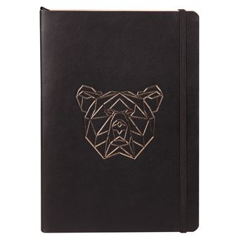 Carnet Clairefontaine Cuir A5 Forest Ours Noir