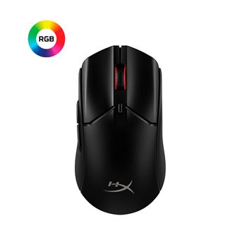 HyperX Pulsefire Haste 2 - Souris - optique - 6 boutons - sans fil, filaire - 2.4 GHz, Bluetooth 5.0 - récepteur sans fil USB - noir