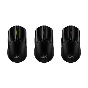 HyperX Pulsefire Haste 2 - Souris - optique - 6 boutons - sans fil, filaire - 2.4 GHz, Bluetooth 5.0 - récepteur sans fil USB - noir