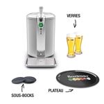 Pompe à bière KRUPS YY4811FD Beertender® Compact, Tireuse + Accessoires 65 W Argent