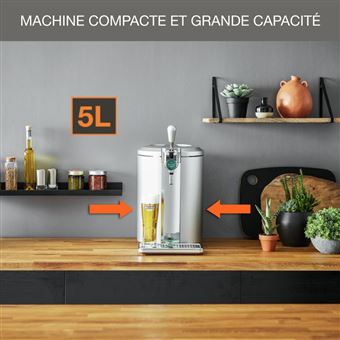 Pompe à bière KRUPS YY4811FD Beertender® Compact, Tireuse + Accessoires 65 W Argent