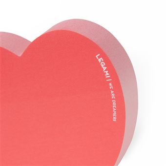 Bloc-notes adhésif Legami Lovely Rouge et Rose