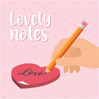 Bloc-notes adhésif Legami Lovely Rouge et Rose