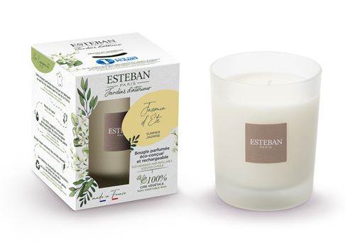 Bougie parfumée rechargeable Esteban Jasmin d'été