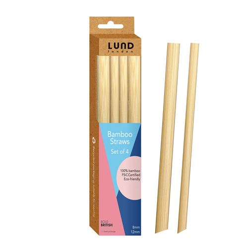 Pailles en Bambou Lund London 4 Mixte Beige