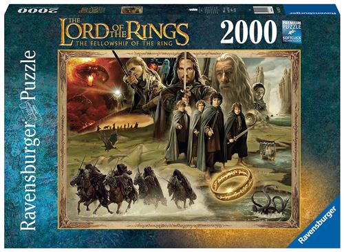 Puzzle Ravensburger La Communauté De L'Anneau Le Seigneur Des Anneaux 2000 Pièces