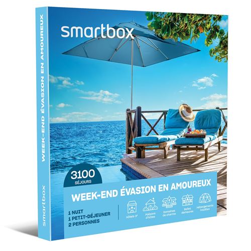 Coffret cadeau SmartBox Week-end évasion en amoureux