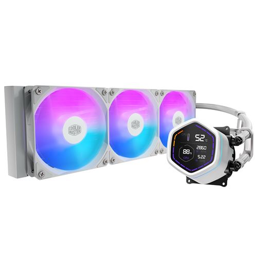 Kit Watercooling CPU Cooler Master MasterLiquid Core Nex Digital 360 ARGB blanc