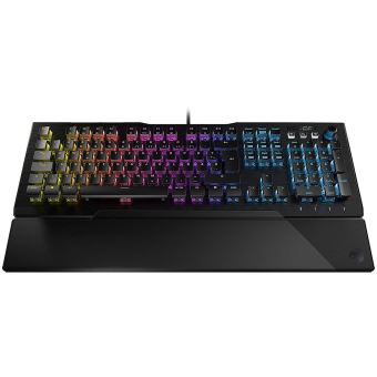 ROCCAT VULCAN 121 AIMO - Clavier - avec roue médias - rétroéclairé - USB - AZERTY - Français - commutateur : commutateurs linéaires Roccat Titan - noir