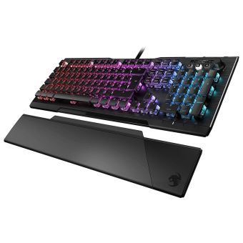 ROCCAT VULCAN 121 AIMO - Clavier - avec roue médias - rétroéclairé - USB - AZERTY - Français - commutateur : commutateurs linéaires Roccat Titan - noir