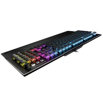 ROCCAT VULCAN 121 AIMO - Clavier - avec roue médias - rétroéclairé - USB - AZERTY - Français - commutateur : commutateurs linéaires Roccat Titan - noir