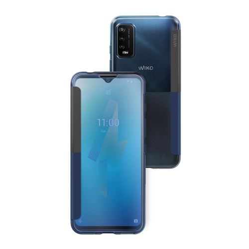 Etui Easy Folio pour Wiko Power U10 Bleu nuit