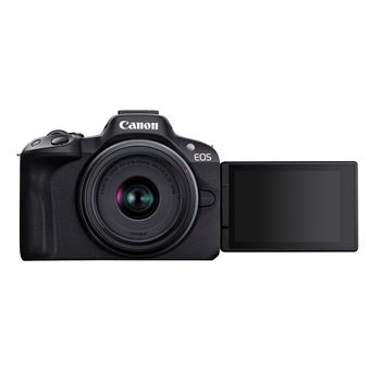 Canon EOS R50 - Appareil photo numérique - sans miroir - 24.2 MP - Cadre plein - 4K / 30 pi/s - 2.5x zoom optique objectif RF-S 18 - 45 mm F4.5 - 6.3 IS STM - Wi-Fi, Bluetooth - noir