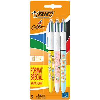 Blister de 3 Stylos-bille BIC Pointe Moyenne 1,0 mm - 1