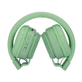 Vert amélioré-Casque Bluetooth sans fil avec micro, casque stéréo