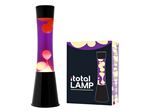 Lampe à poser Itotal Lave Base Noire Liquide Violet Cire Jaune 30 W 40 cm