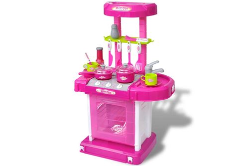 vidaXL Cuisine-jouet pour enfants avec effets lumineux/sonores Rose