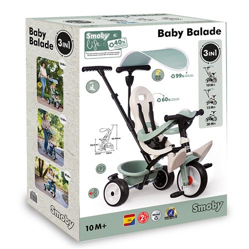 Tricycle évolutif 3 en 1 Smoby Life Baby Balade