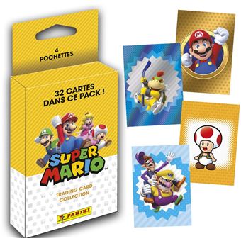 Jeu de cartes Panini Super Mario Blister de 4 pochettes