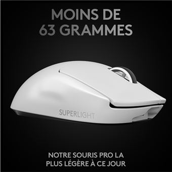 Souris Gaming - Sans Fil - Logitech G - Pro X Superlight - Blanc à Prix  Carrefour