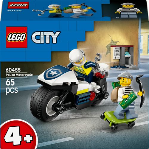 LEGO City La Course-Poursuite en Moto de Police 60455 - vue 5