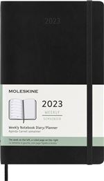 Agenda scolaire Moleskine 2022 2023 Semainier grand format Souple Noir