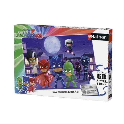 Puzzle 60 pièces Nathan Les Pyjamasques contre les super méchants