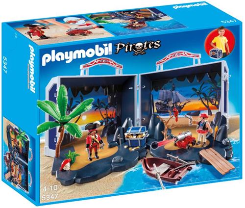 Playmobil Pirates 5347 Ile au Trésor des Pirates Transportable État correct - Playmobil reconditionné disponible sur Fnac