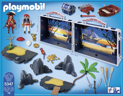 playmobil 5347 ile au trésor transportable