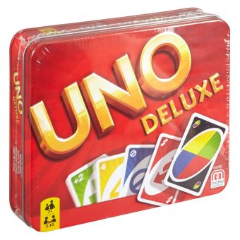 Jeu de cartes Mattel UNO Deluxe - Jeux d'ambiance