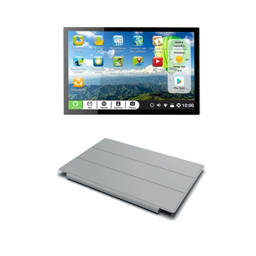 Tablette Tactile Ordissimo Celia art0418 10.1 64 Go 4G Noir + Etui stand art0436 pour tablette Ordis