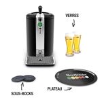 Pompe à bière KRUPS YY4809FD Beertender® Compact, Tireuse + Accessoires 65 W Noir/chrome